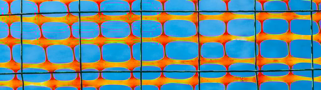 Protective Orange Mesh Fencing