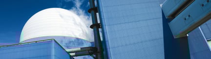 Sizewell nuclear plant reactor dome and other buildings with steam